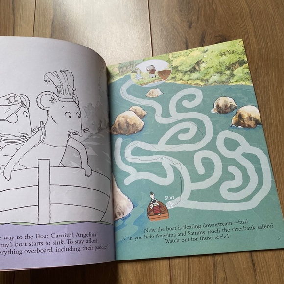 Angelina Ballerina Activity Book W/ Finger Puppet Show - Picture 4 of 11